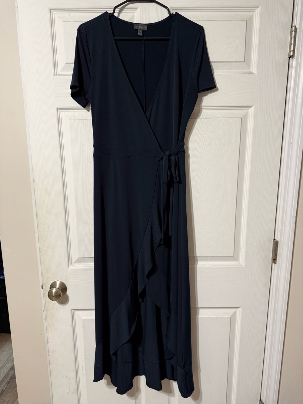 The Limited Navy Wrap MIDI with Side Tie